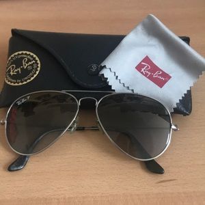 Polarized Ray Ban Aviator sunglasses